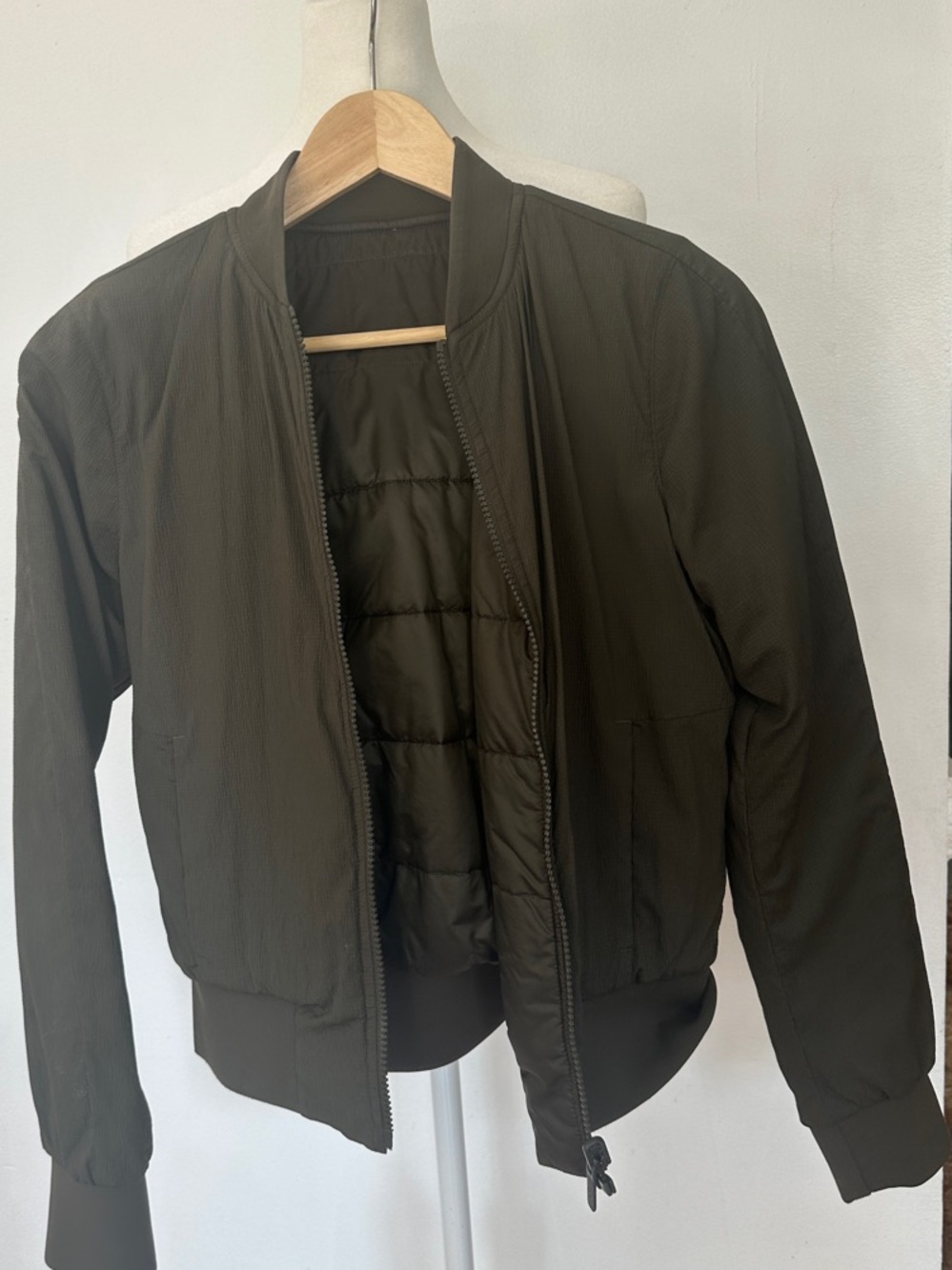 lululemon athletica Olive Green Bomber Jacket